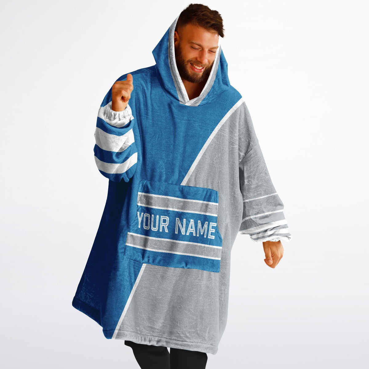 Blue Silver White Split Decision