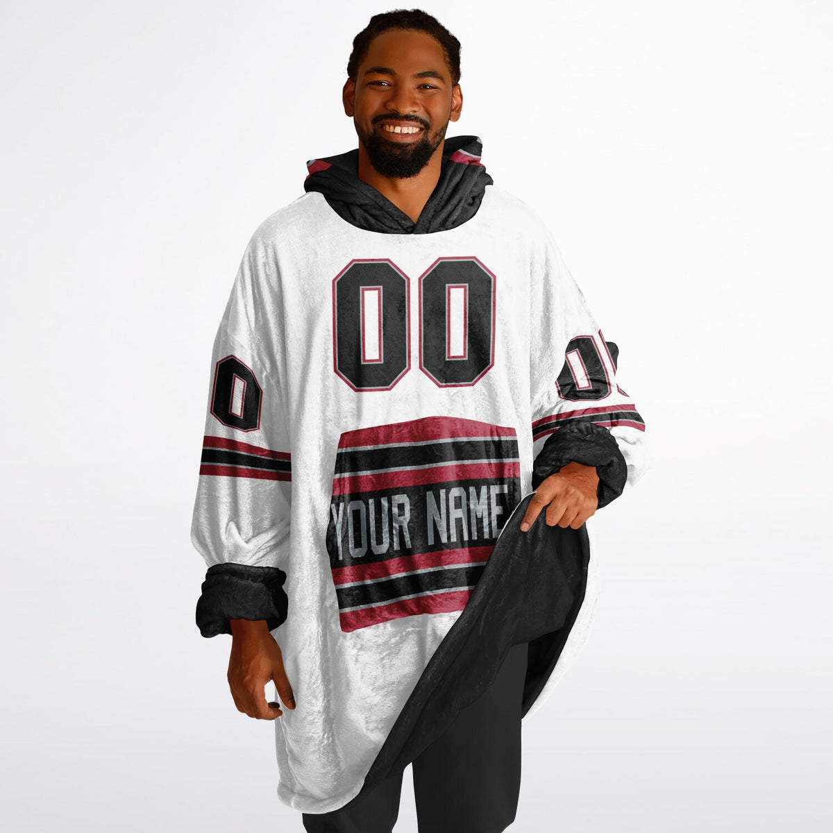 Black/Red/Silver Superfan Reversible