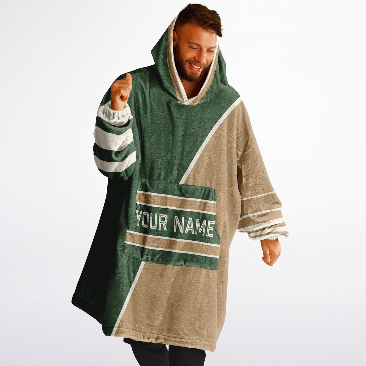 Forest Green Cream Camel Split Decision