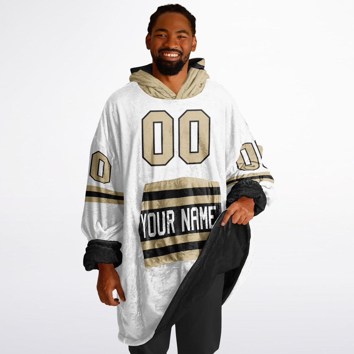 Black & Light Gold Superfan Reversible