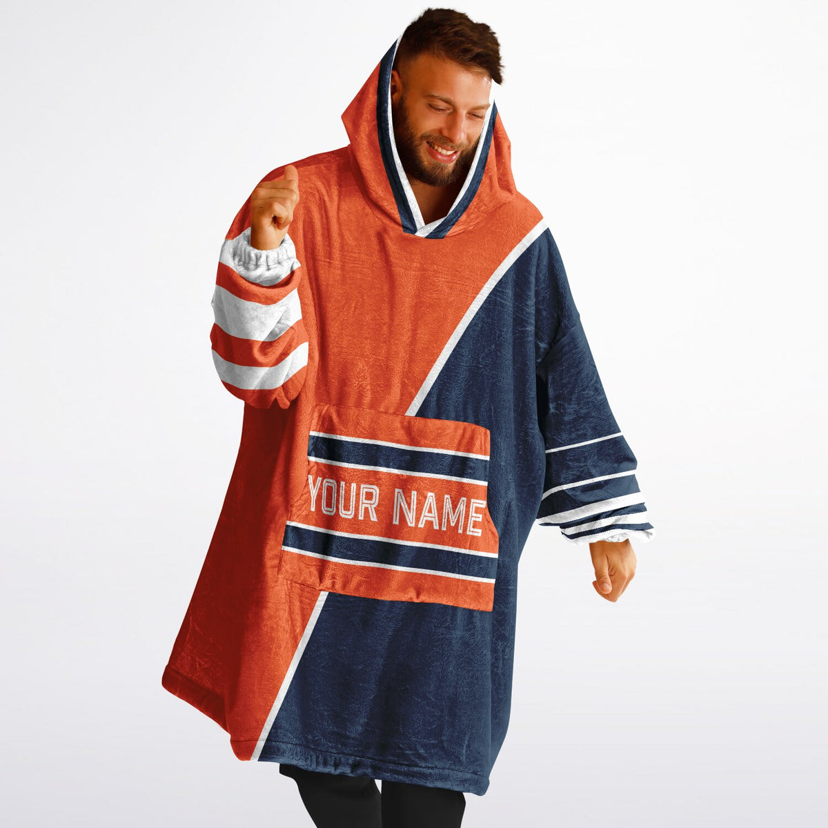 Orange Navy White Split Decision