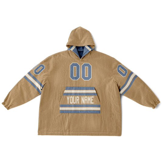Slate Blue Cream Camel Superfan Reversible