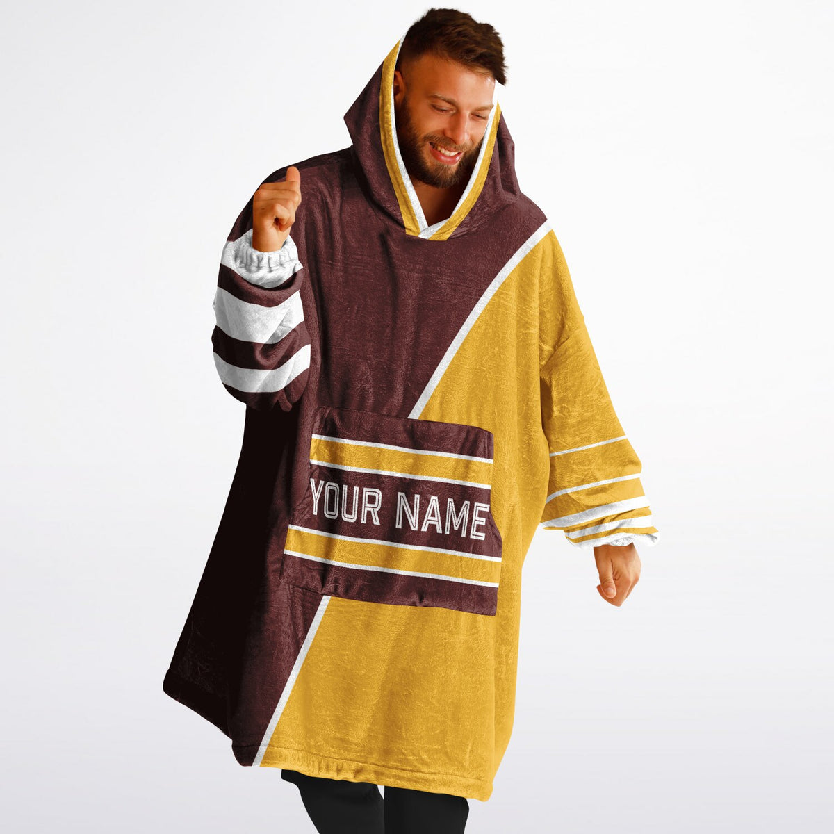 Burgundy Gold White Split Decision