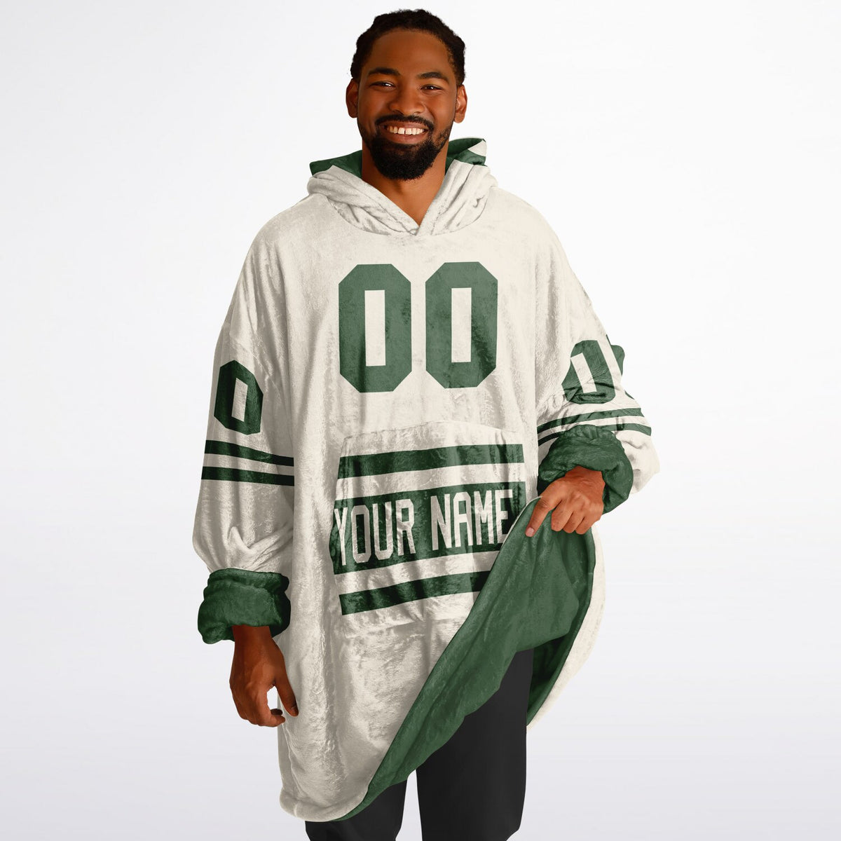Forest Green & Cream Superfan Reversible