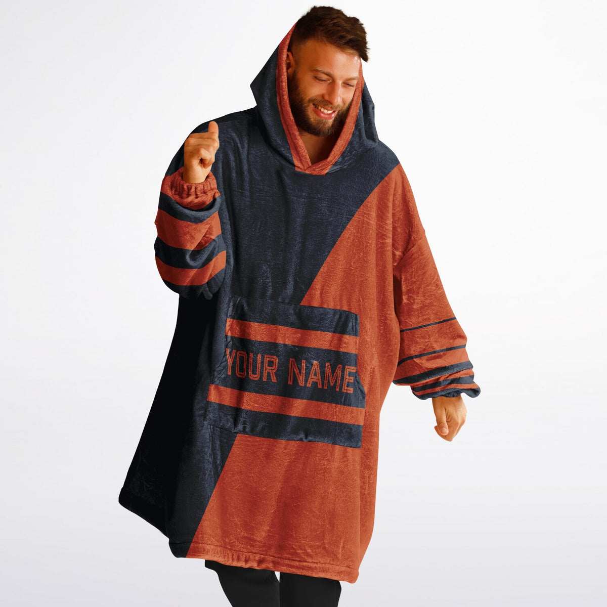 Navy & Orange Split Decision