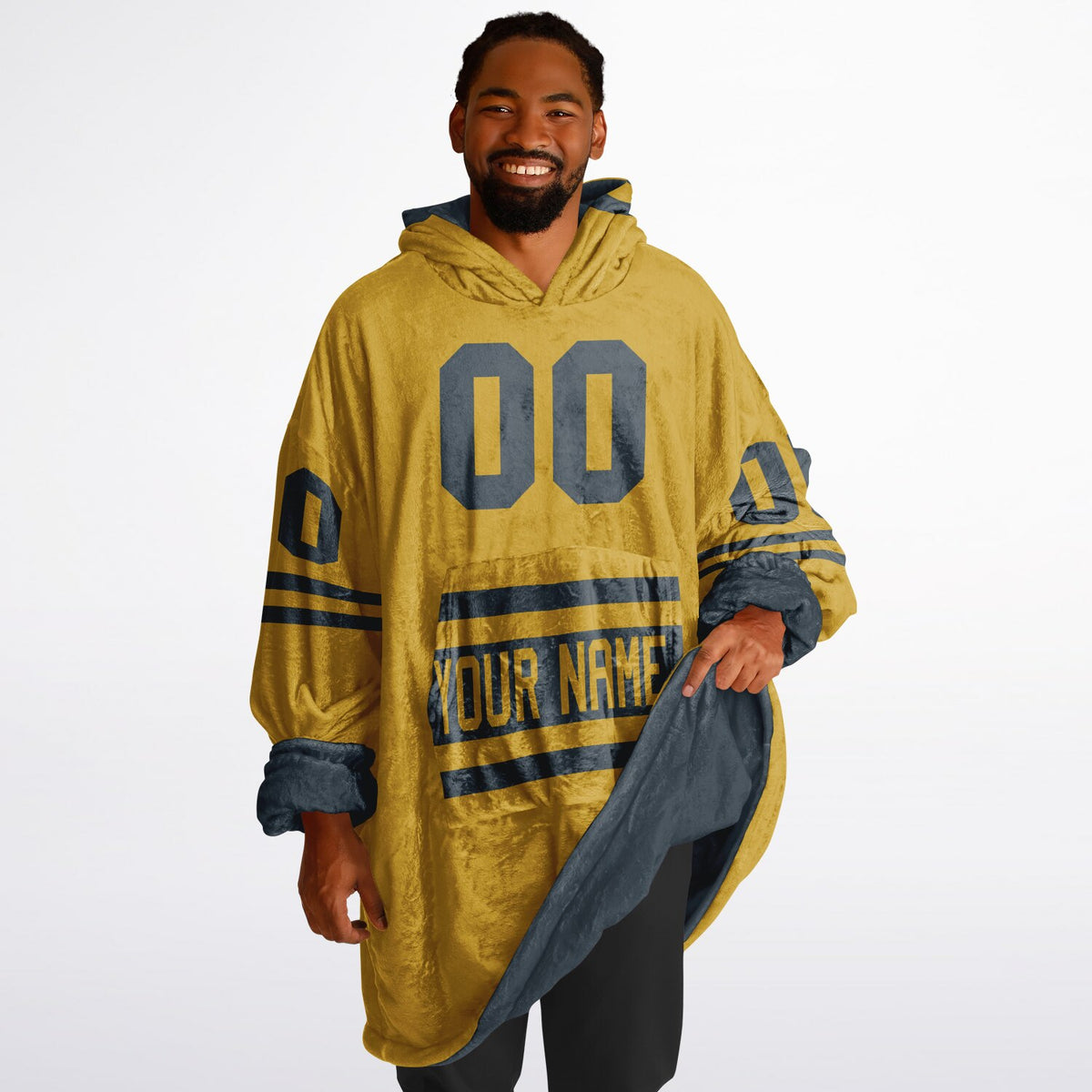 Charcoal & Mustard Superfan Reversible