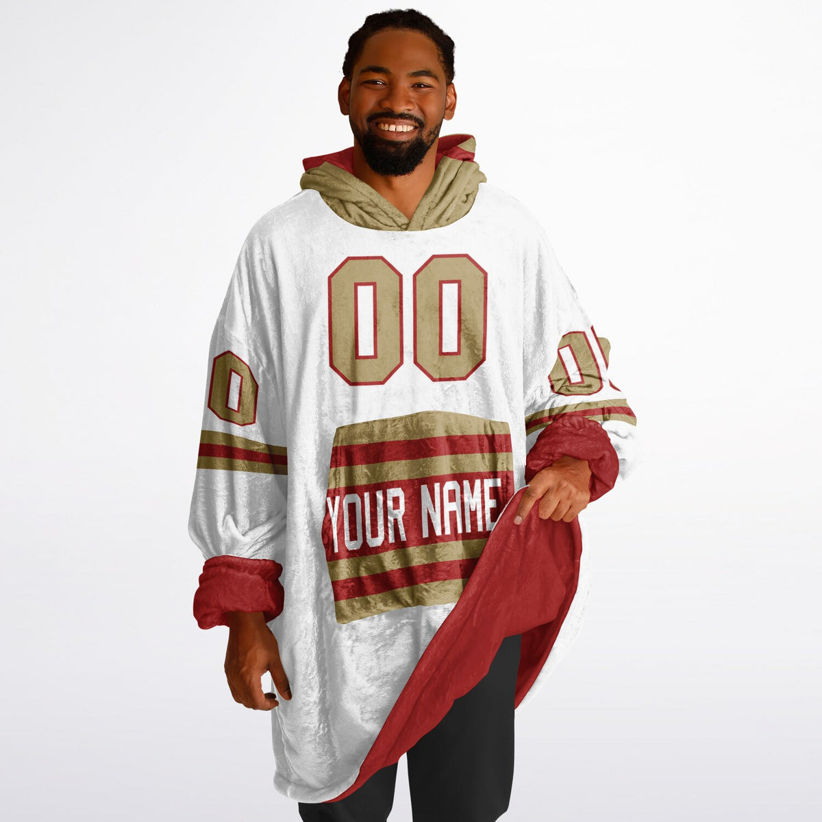 Red Dark Gold Superfan Reversible