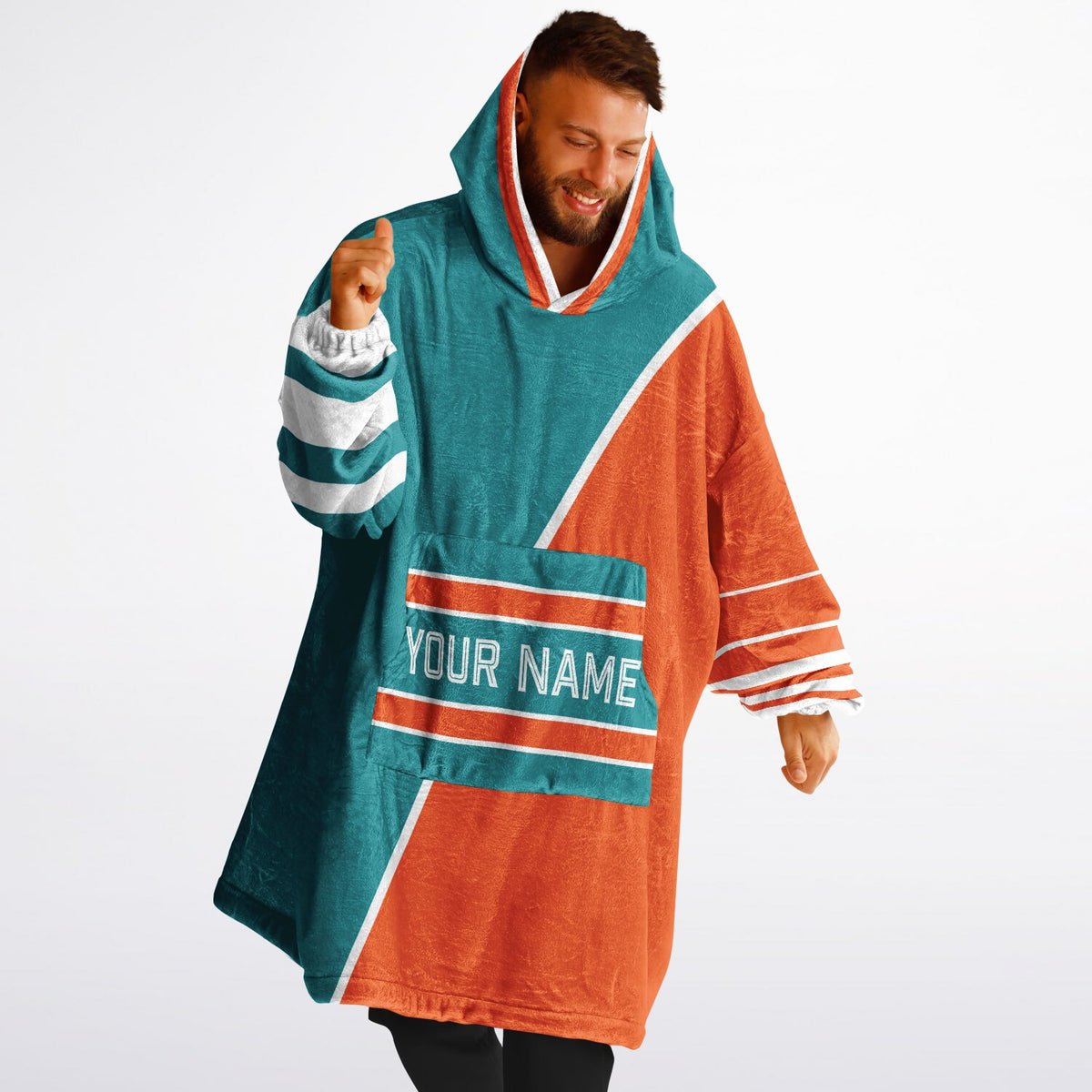 Teal Orange White Split Decision