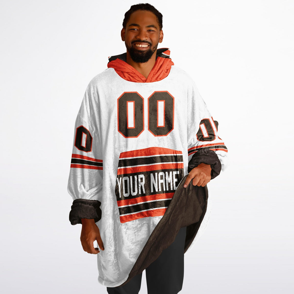 Brown/Orange/White Superfan Reversible