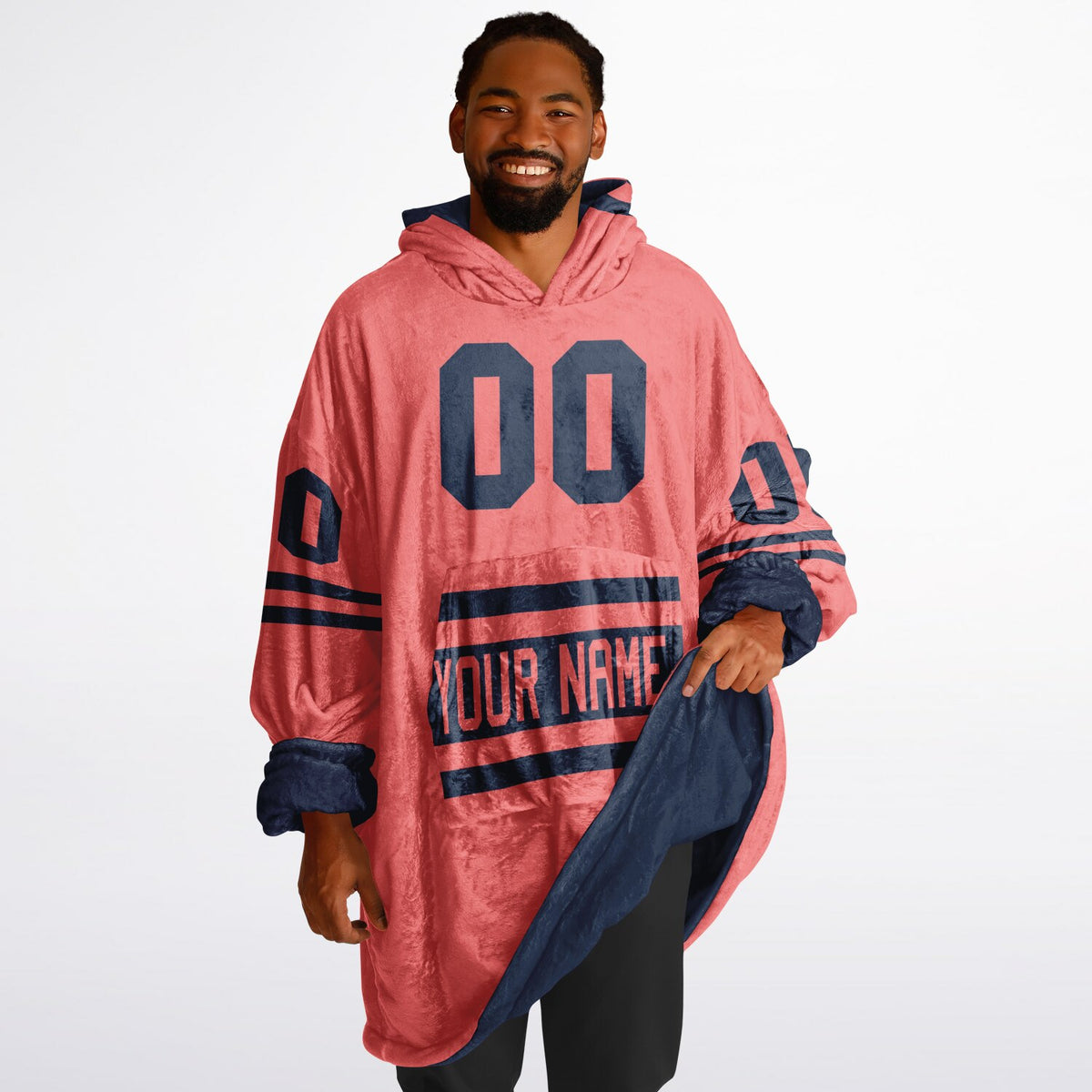 Navy & Electric Coral Superfan Reversible