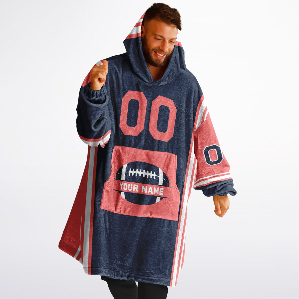 Navy Electric Coral White Bold