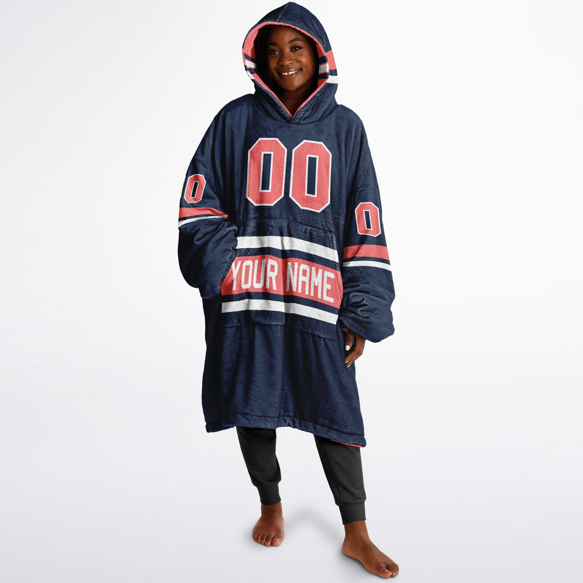 Navy Electric Coral White Superfan Reversible