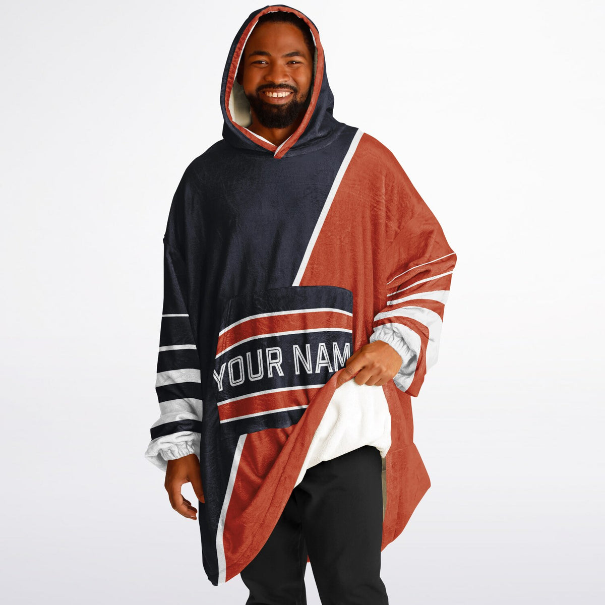 Navy Orange White Split Decision