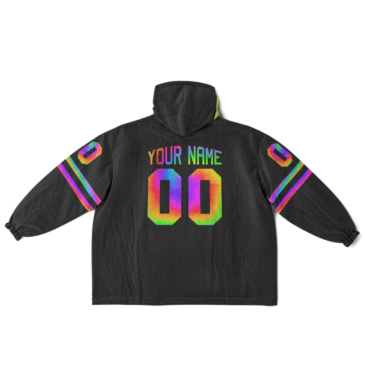 Tie Dye & Black Superfan Reversible