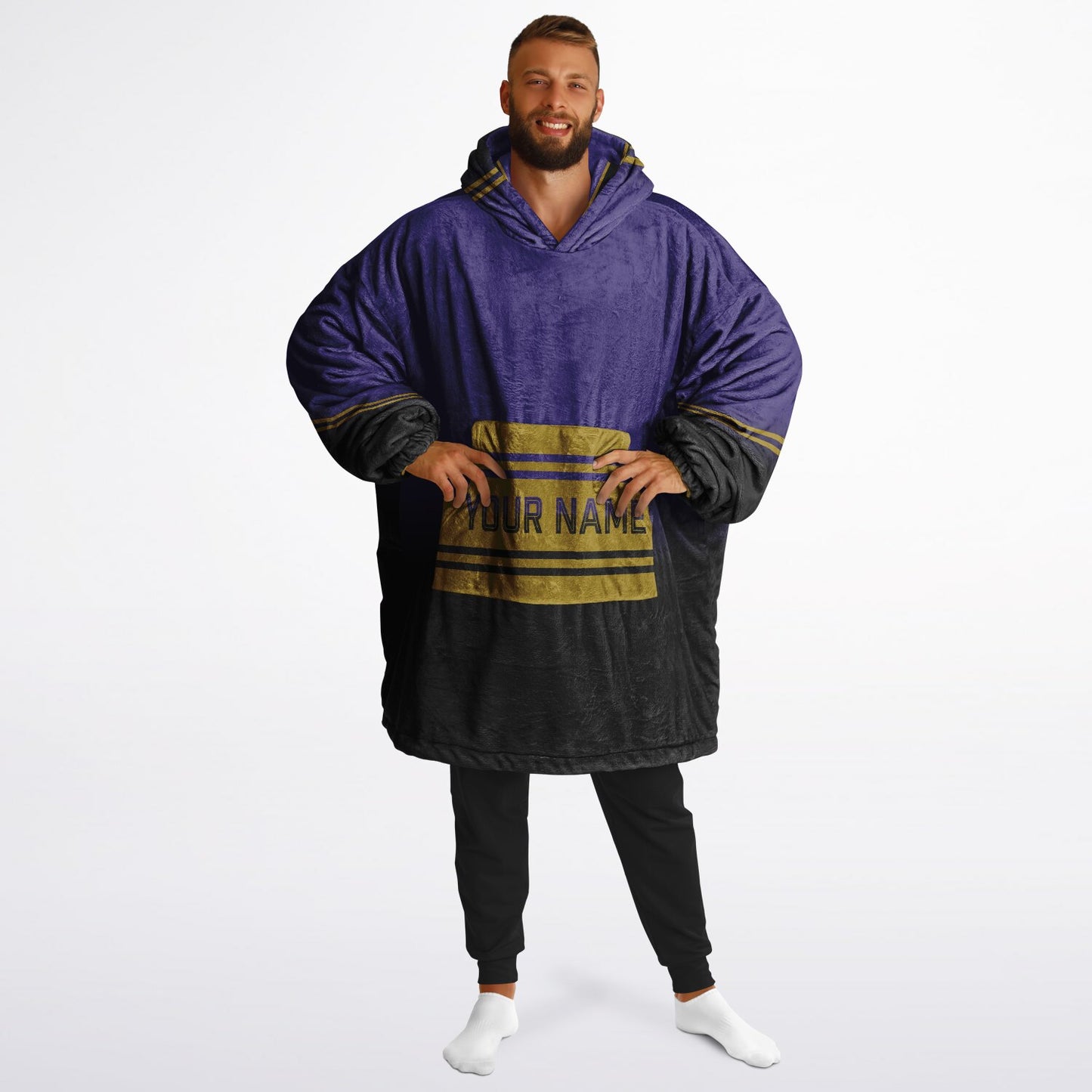 Purple/Black/Metallic Gold Everyday Reversible