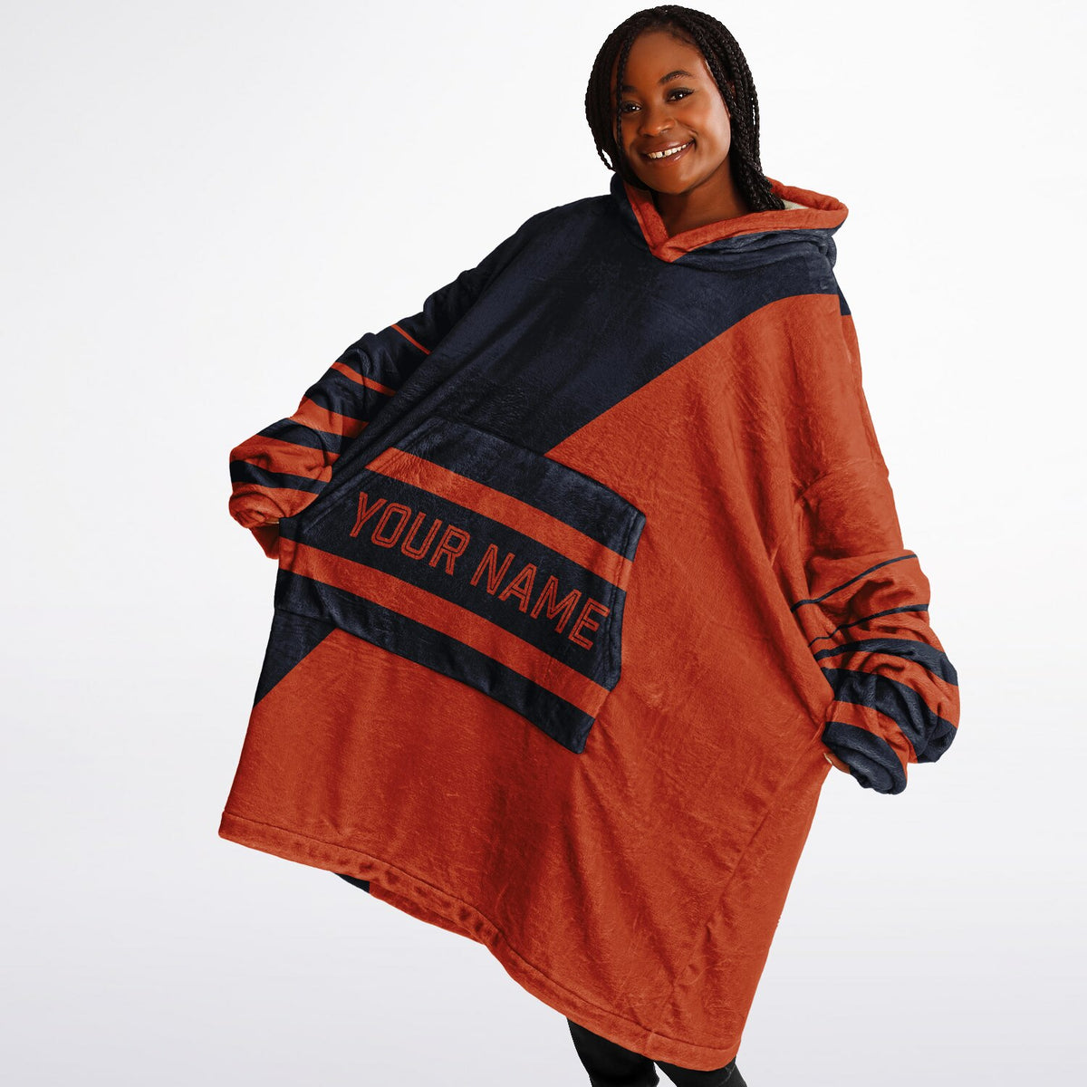 Navy & Orange Split Decision