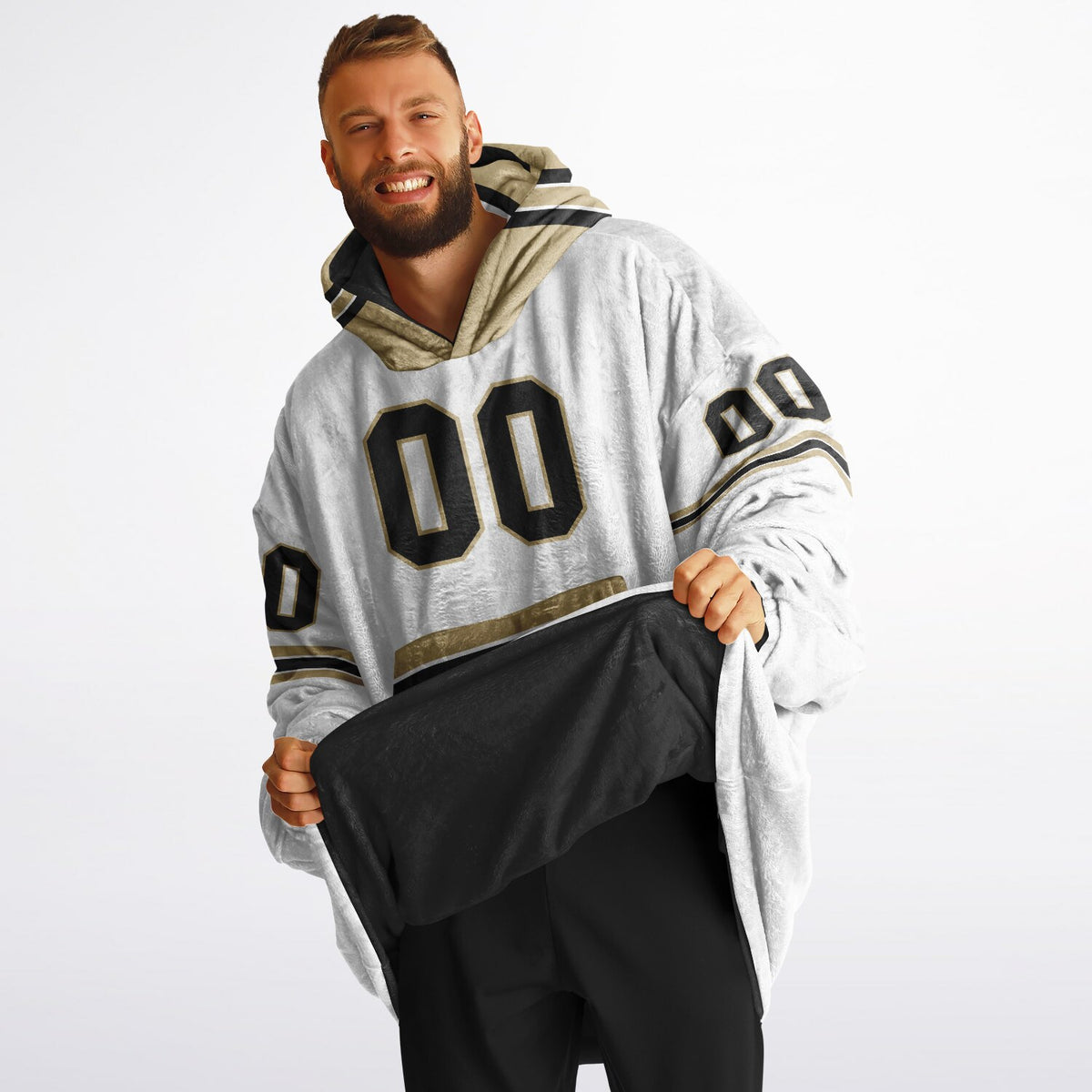 Black/Light Gold/White Superfan Reversible