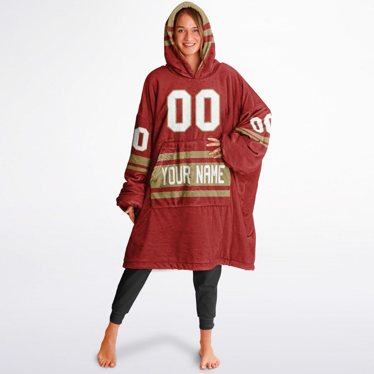 Red Dark Gold Superfan Reversible