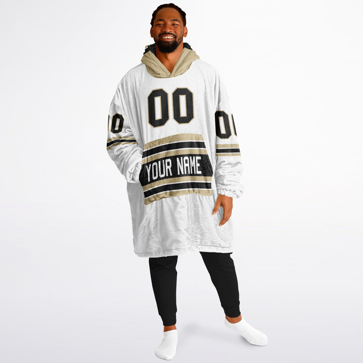 Black/Light Gold/White Superfan Reversible