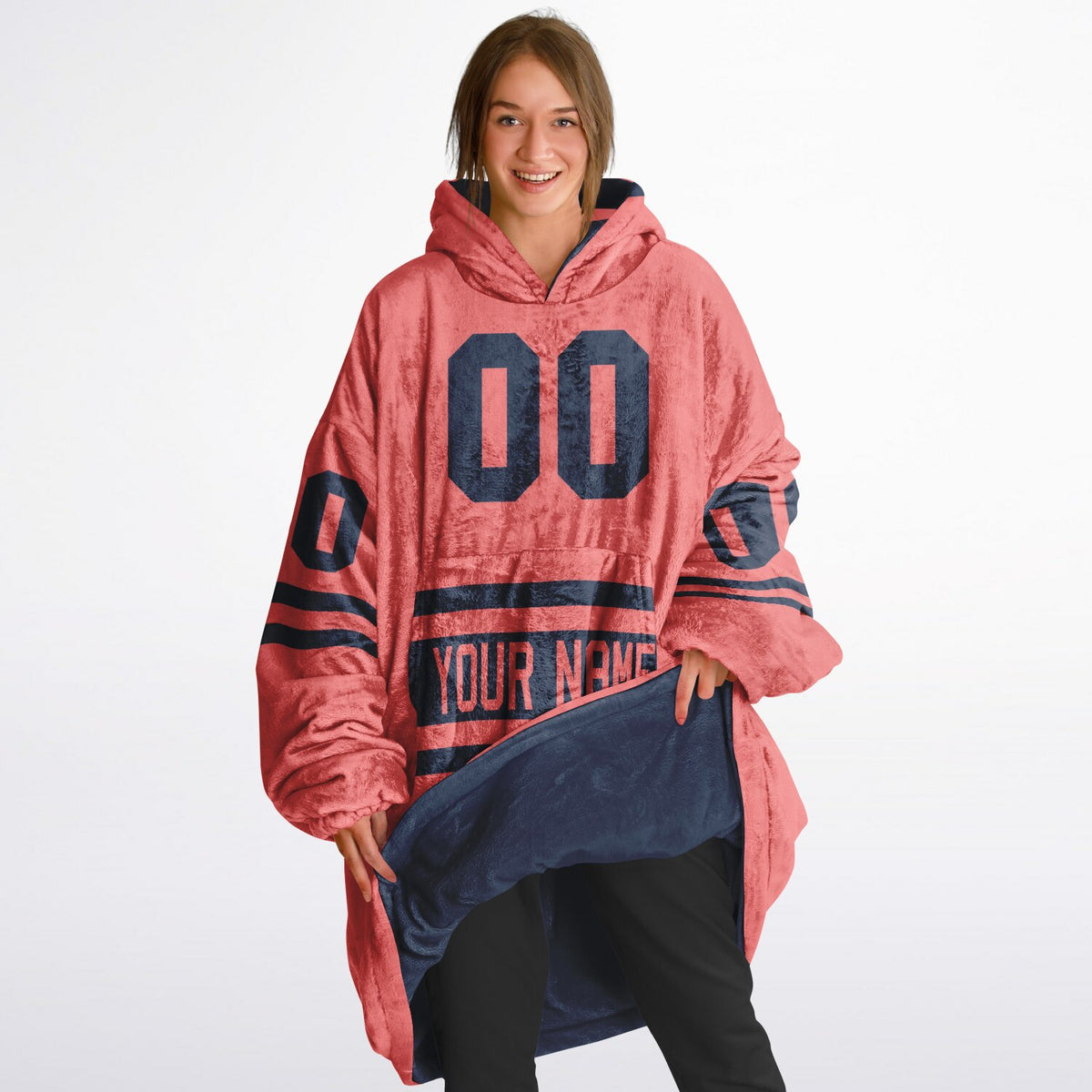 Navy & Electric Coral Superfan Reversible