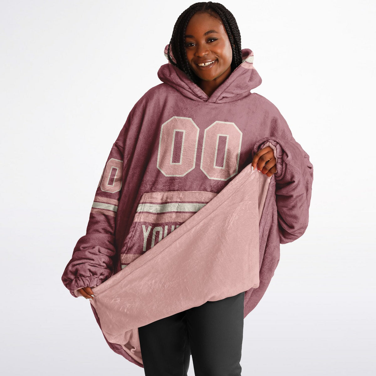 Blush Pink Cream Rose Gold Superfan Reversible