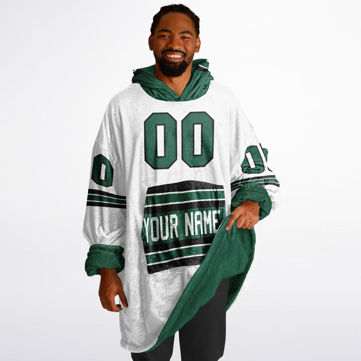 Green/Black/White Superfan Reversible