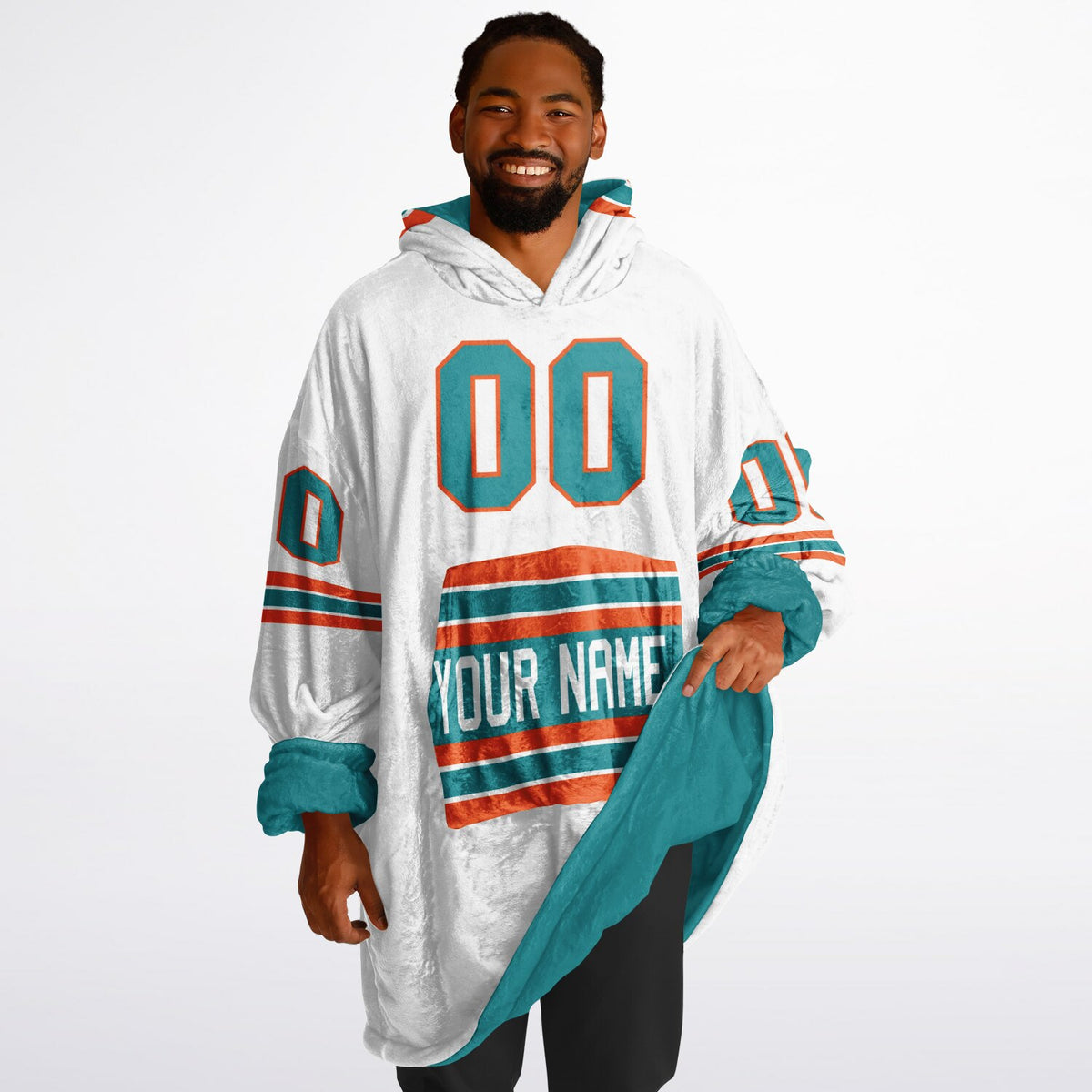 Aqua/Orange/White Superfan Reversible