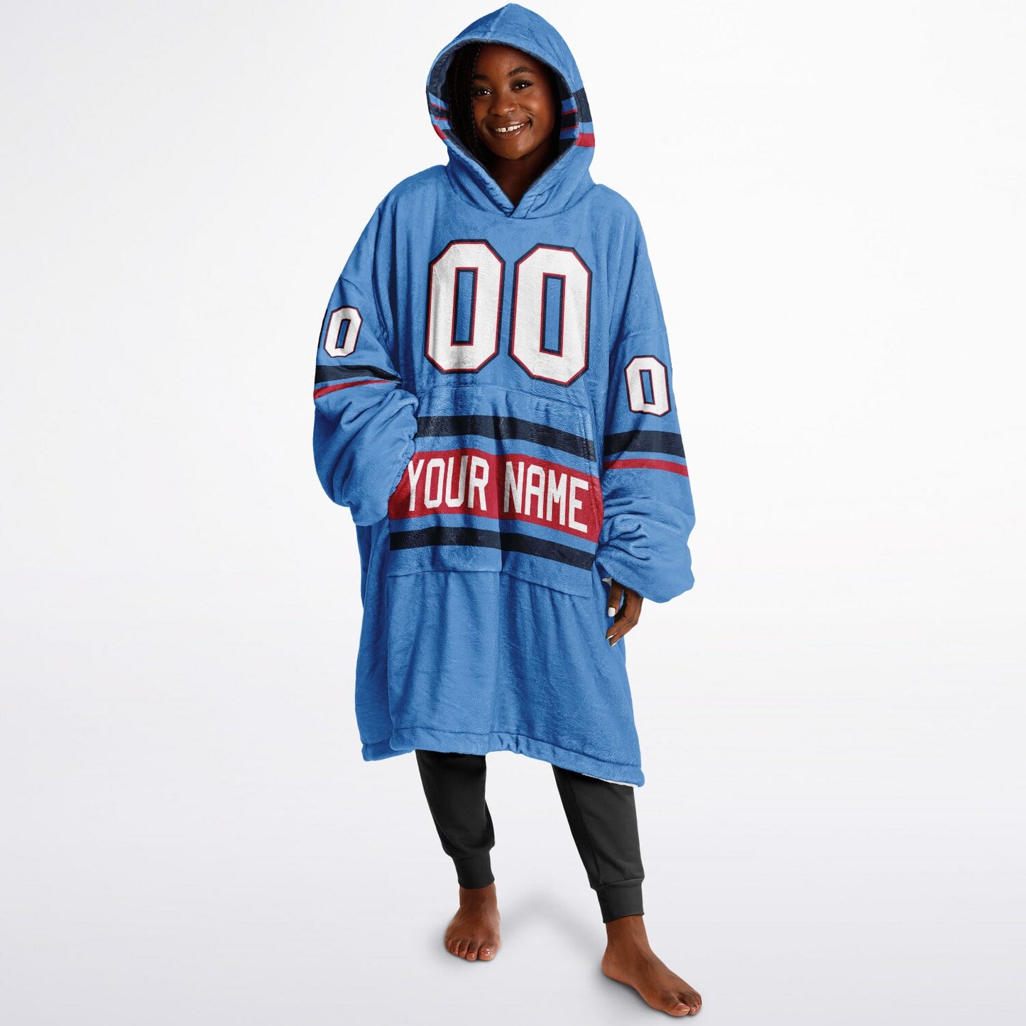 Light Blue/Navy/Red Superfan Reversible