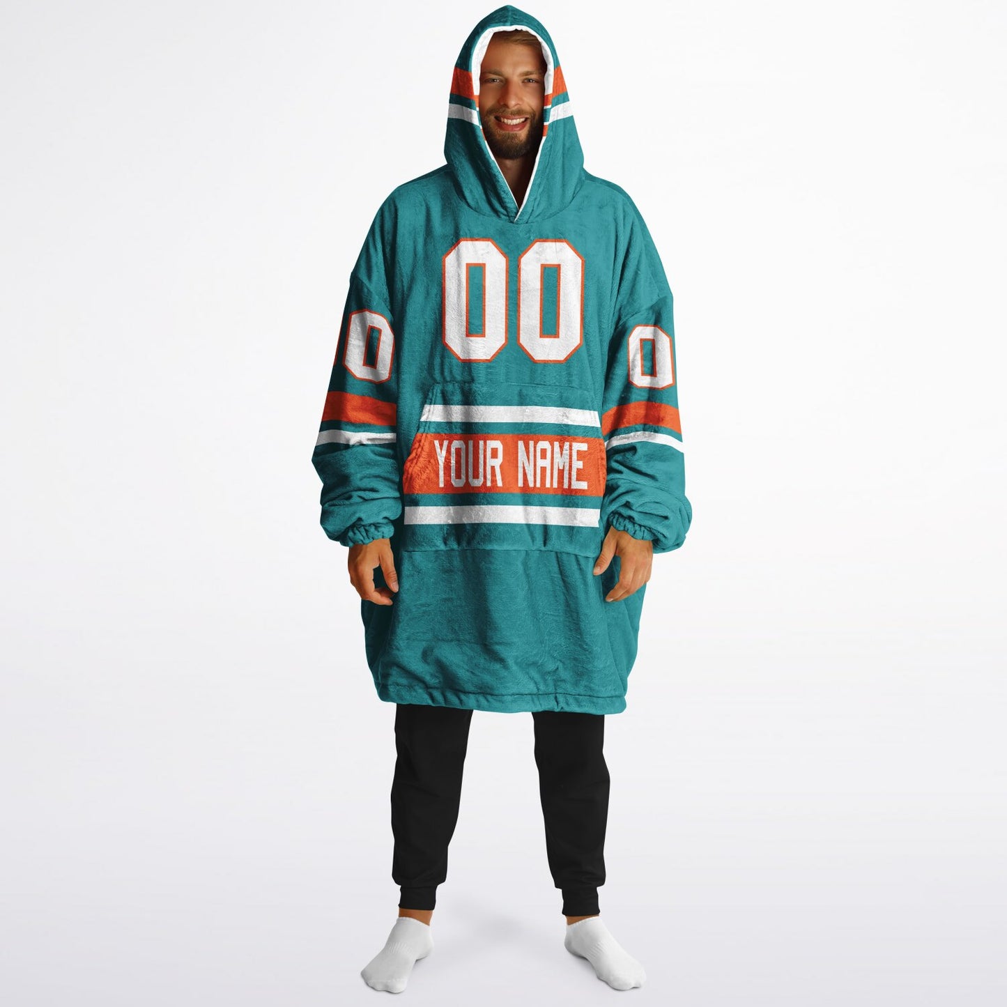 Aqua/Orange/White Superfan Reversible