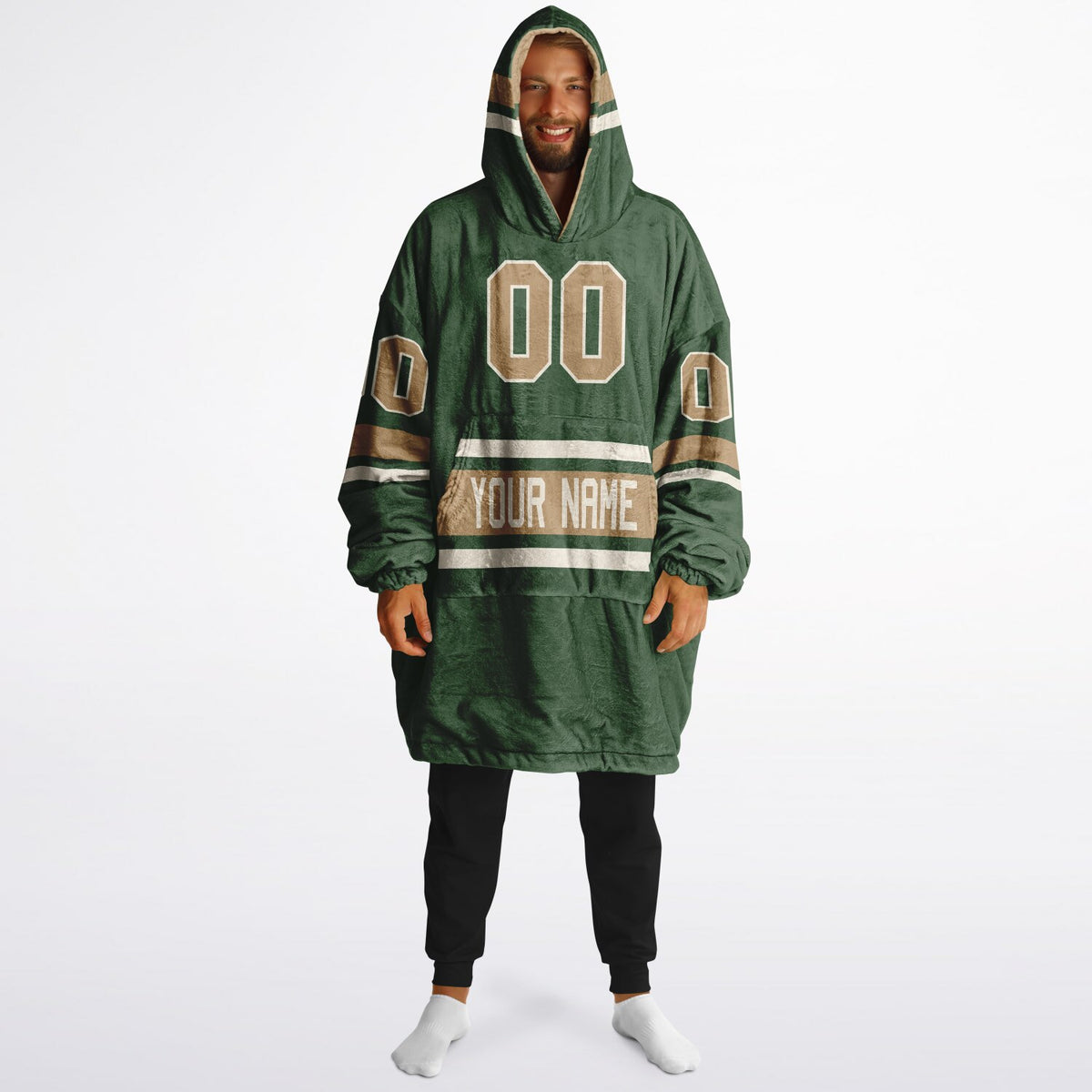 Forest Green Cream Camel Superfan Reversible