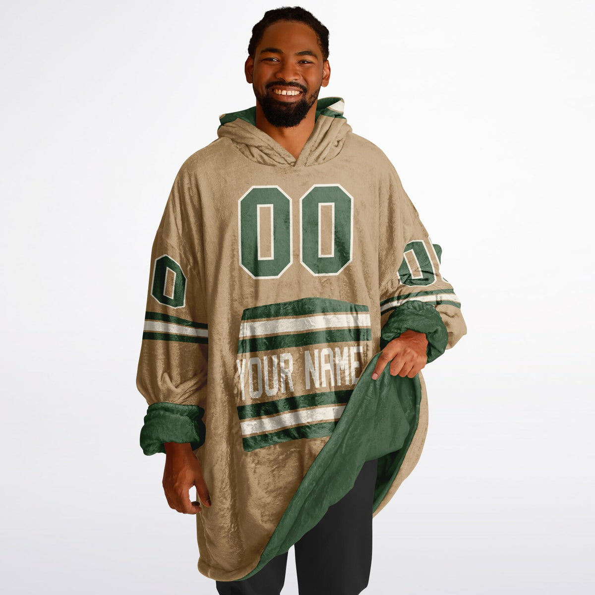 Forest Green Cream Camel Superfan Reversible