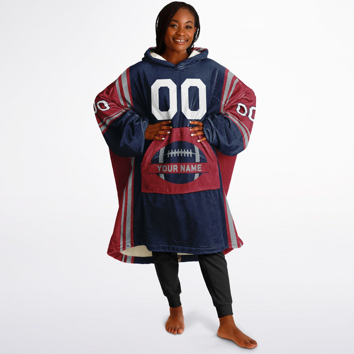 Navy/Red/Silver Bold