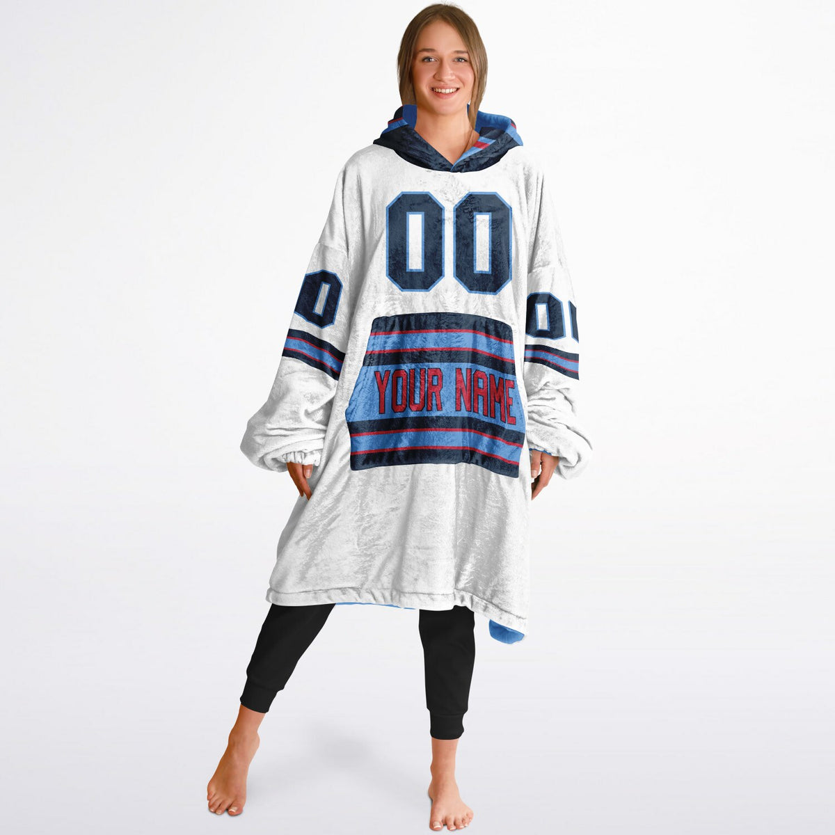 Light Blue/Navy/Red Superfan Reversible