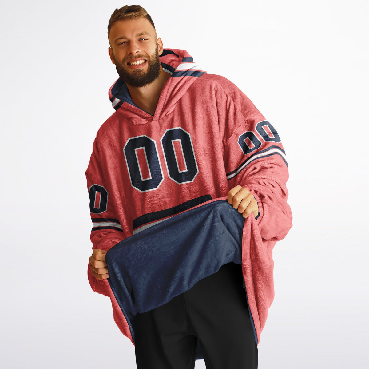 Navy Electric Coral White Superfan Reversible