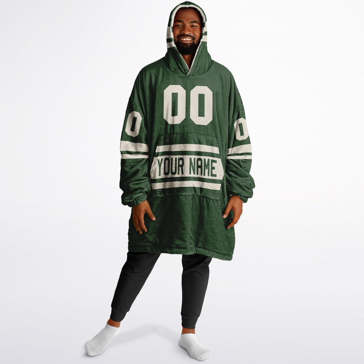 Forest Green & Cream Superfan Reversible