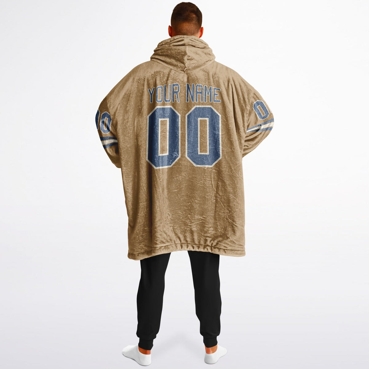 Slate Blue Cream Camel Superfan Reversible