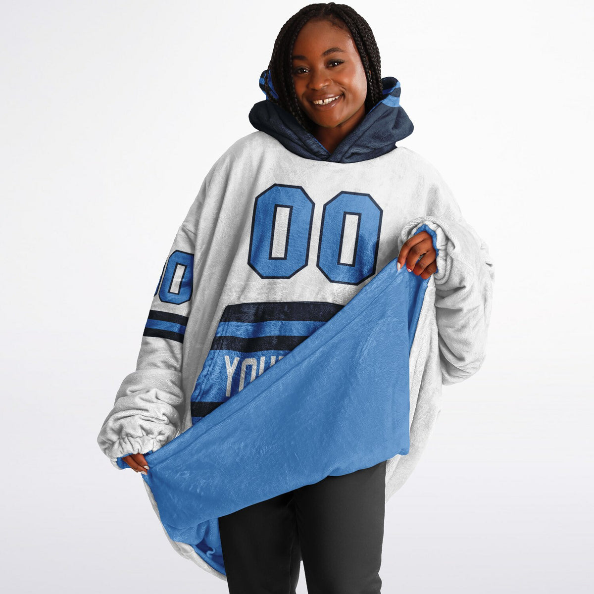 Light Blue/Navy Superfan Reversible