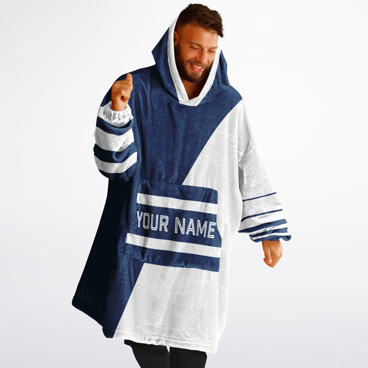 Blue & White Split Decision