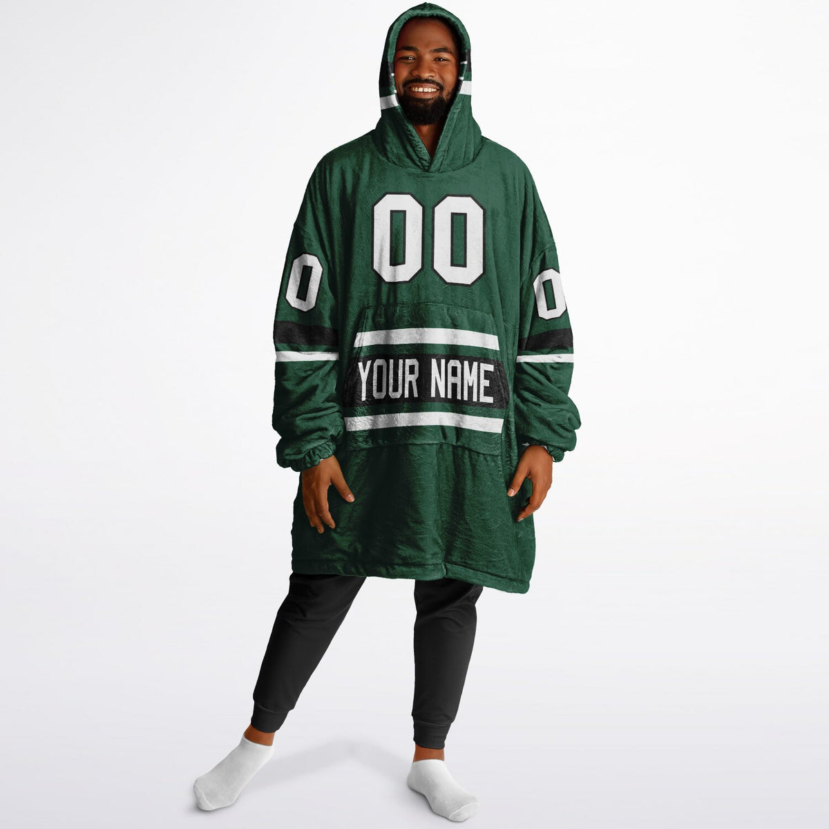 Green/Black/White Superfan Reversible