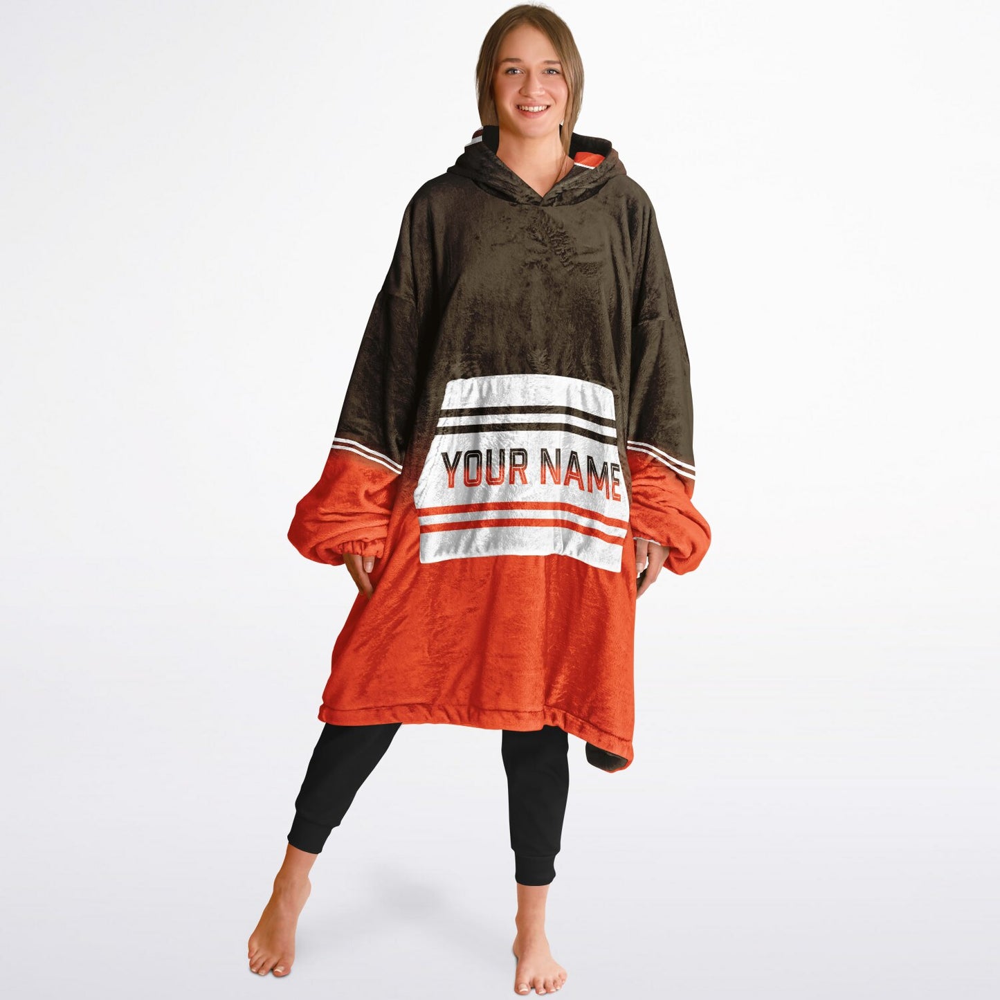 Brown/Orange/White Everyday Reversible