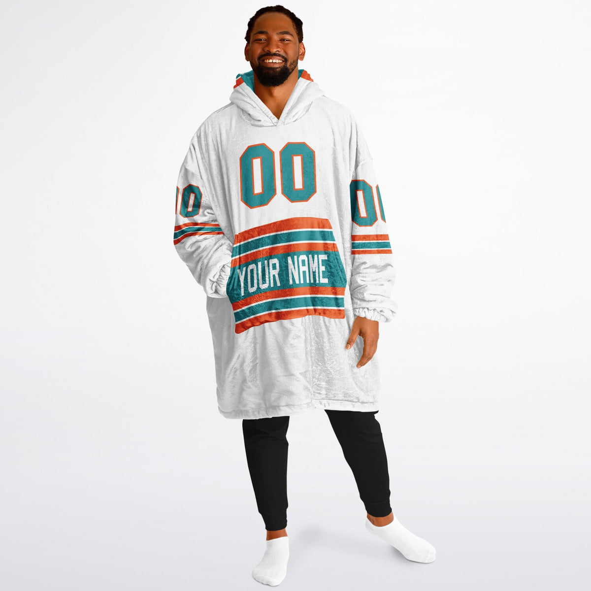 Aqua/Orange/White Superfan Reversible