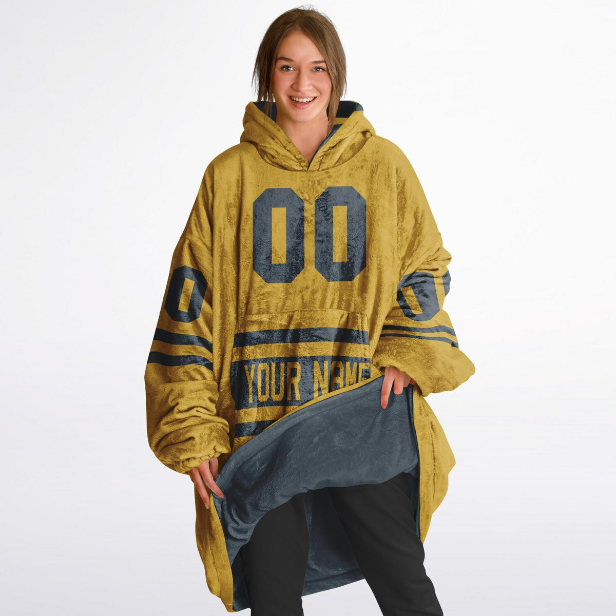 Charcoal & Mustard Superfan Reversible