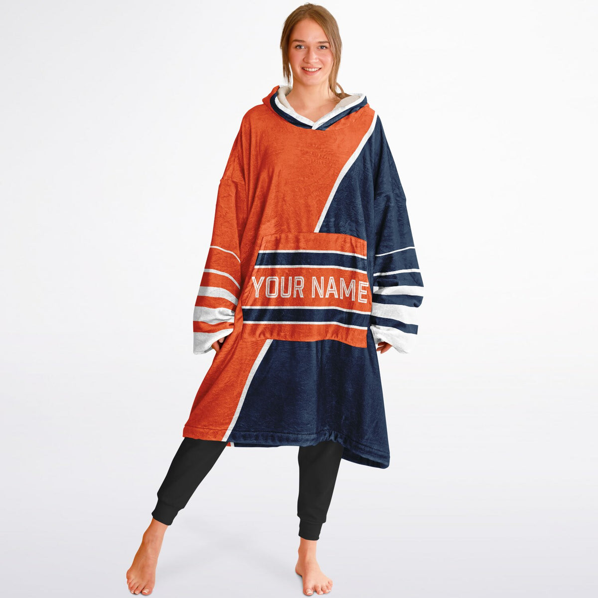 Orange Navy White Split Decision