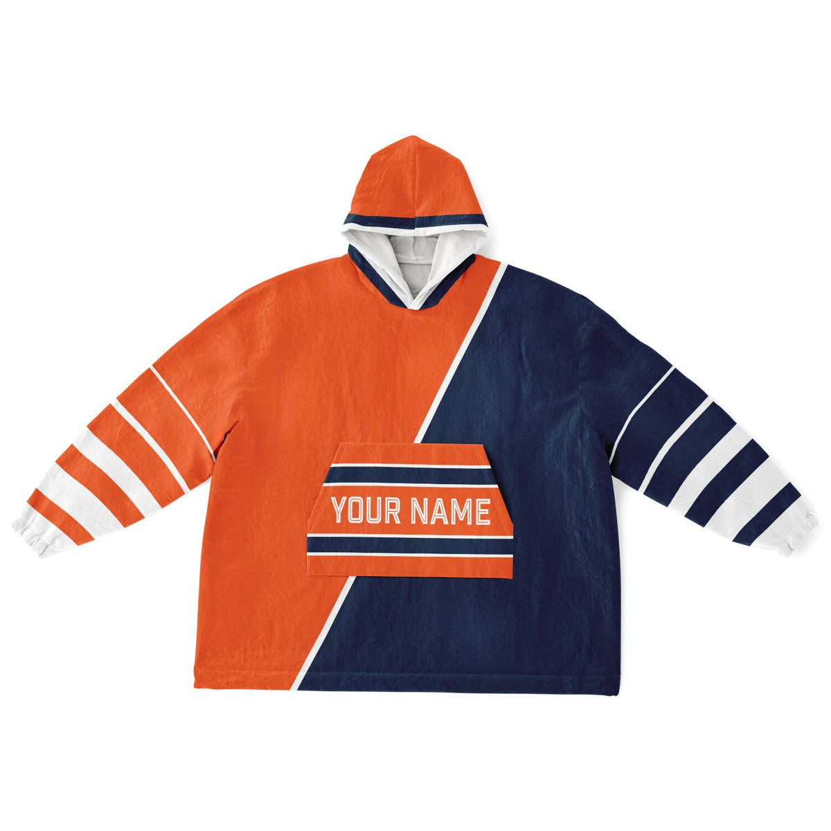 Orange Navy White Split Decision