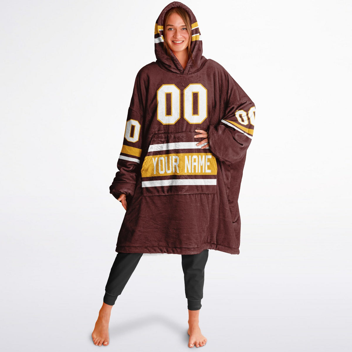 Burgundy/Gold/White Superfan Reversible