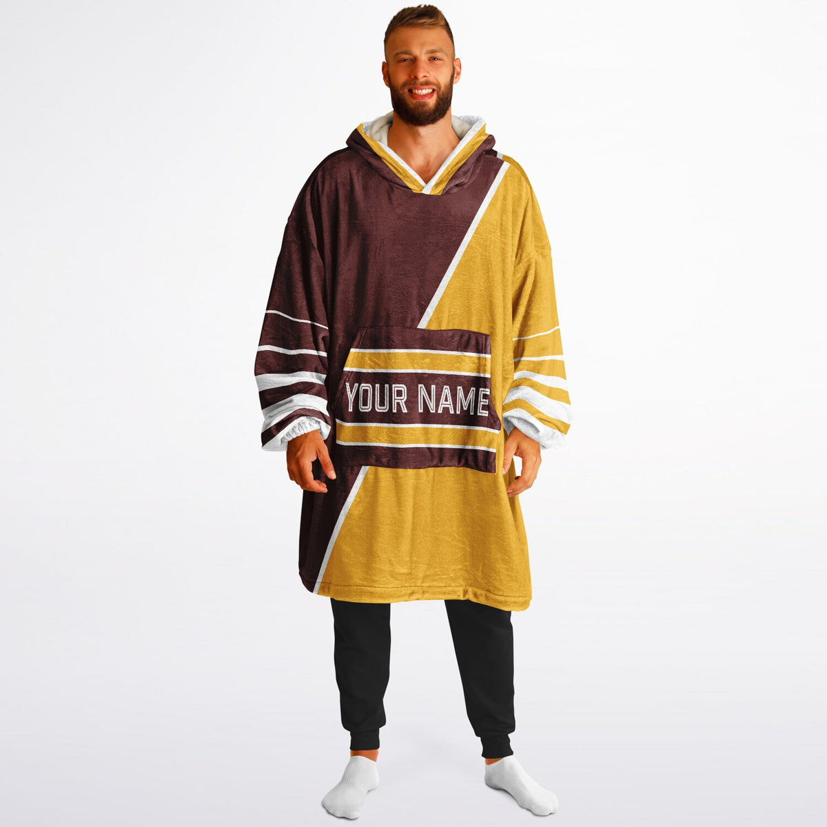 Burgundy Gold White Split Decision