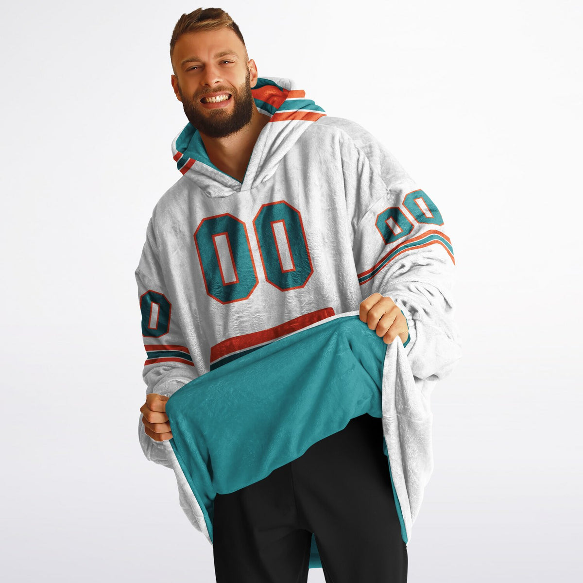 Aqua/Orange/White Superfan Reversible