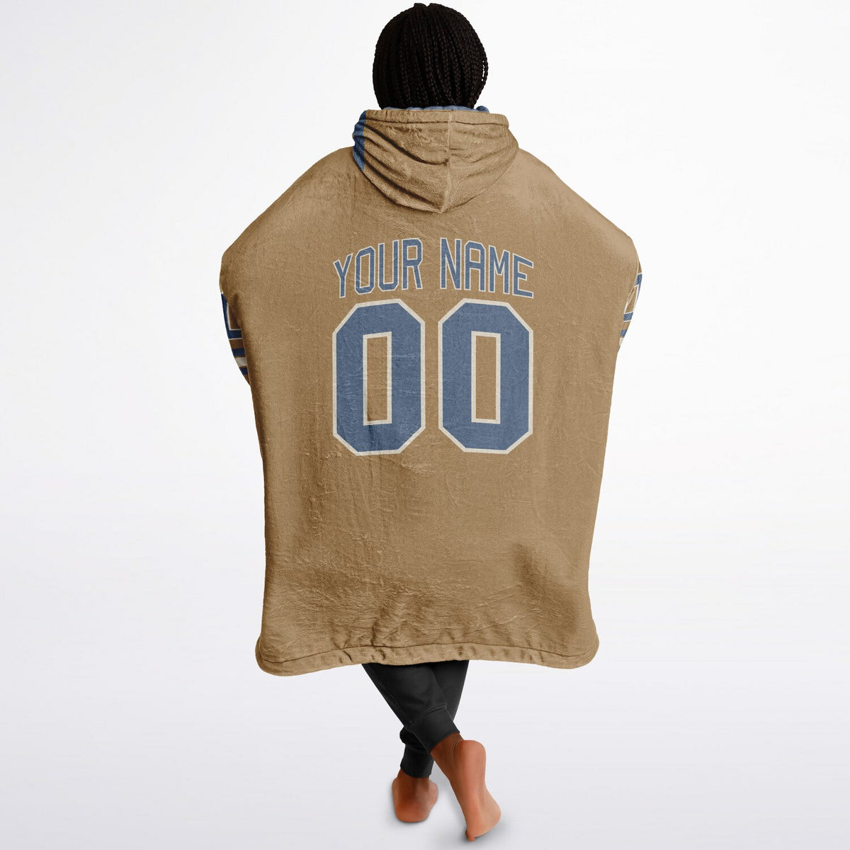 Slate Blue Cream Camel Superfan Reversible