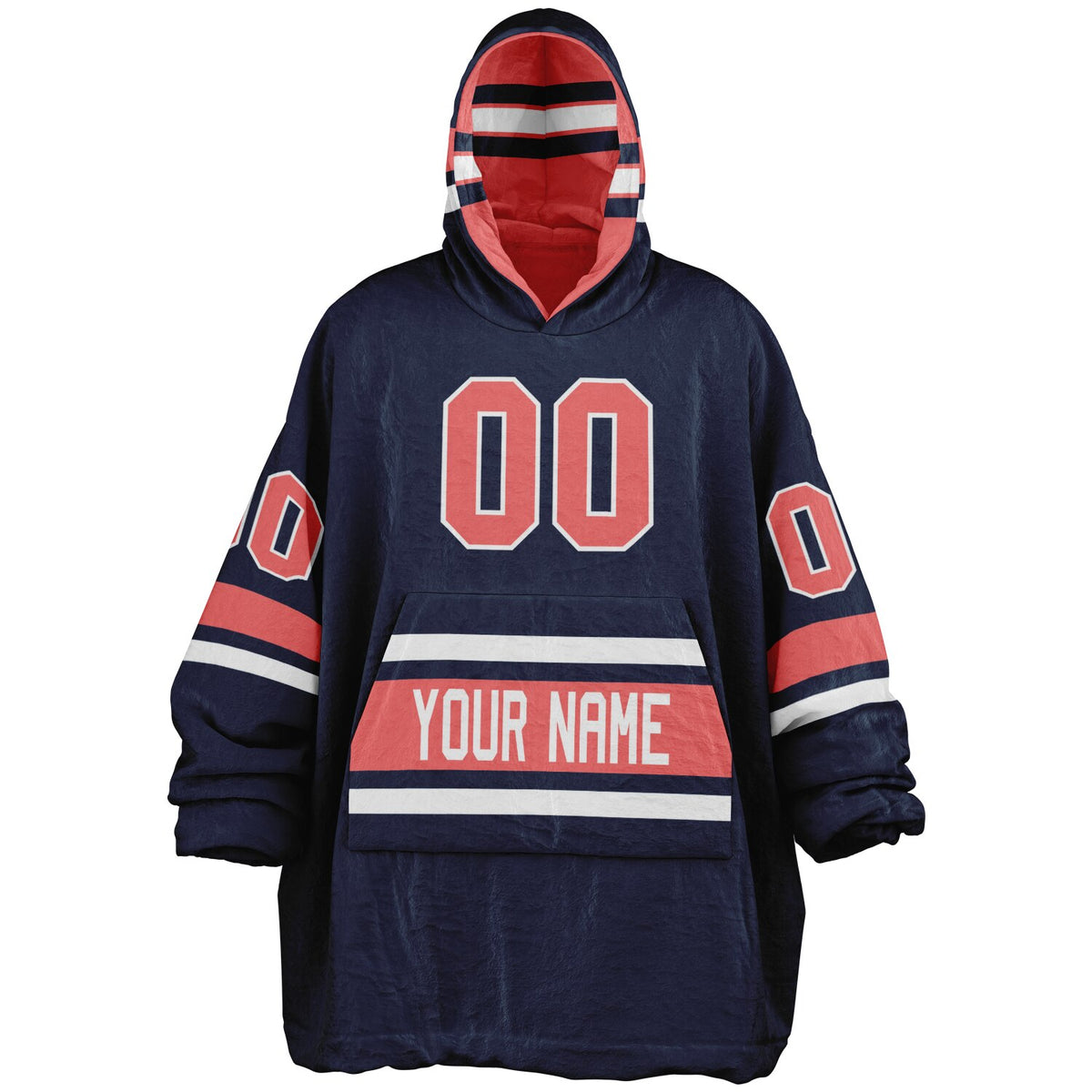 Navy Electric Coral White Superfan Reversible