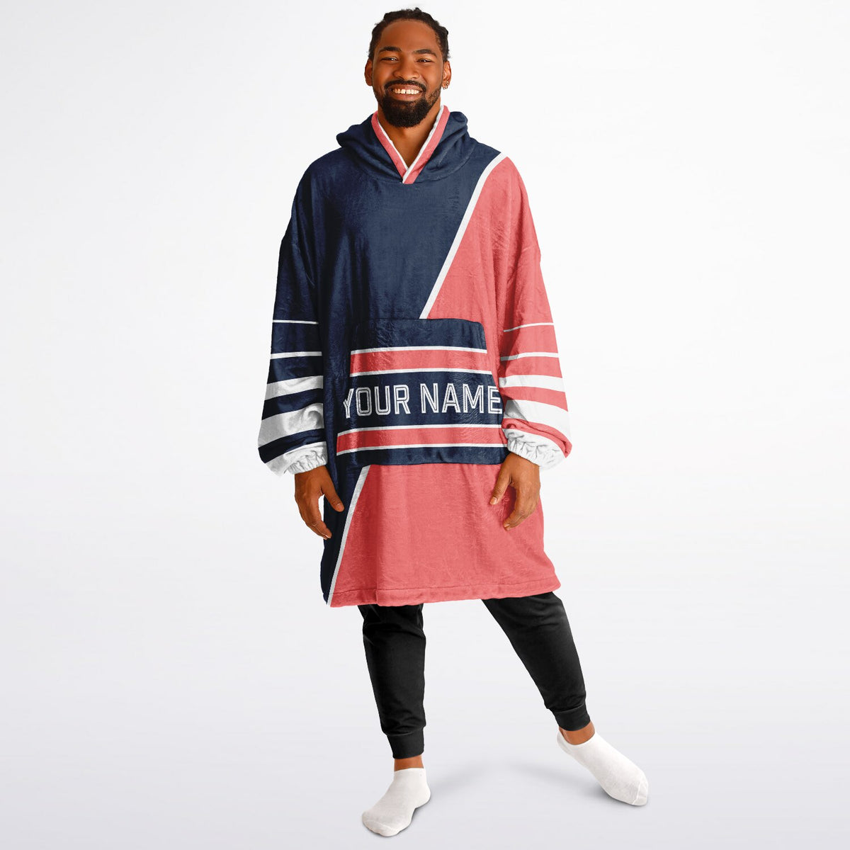 Navy Electric Coral White Split Decision